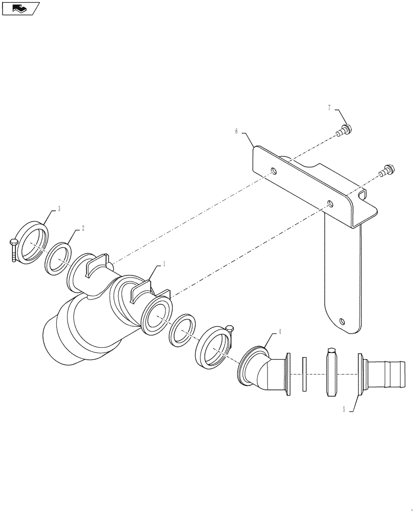 Схема запчастей Case IH 4420 - (09-008[01]) - STRAINER PLUMBING GROUP Liquid Plumbing