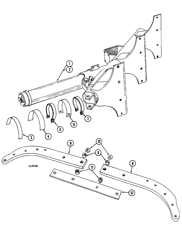 Схема запчастей Case IH 213S - (04) - BEAM AND STANDARD, 3 BOTTOM 