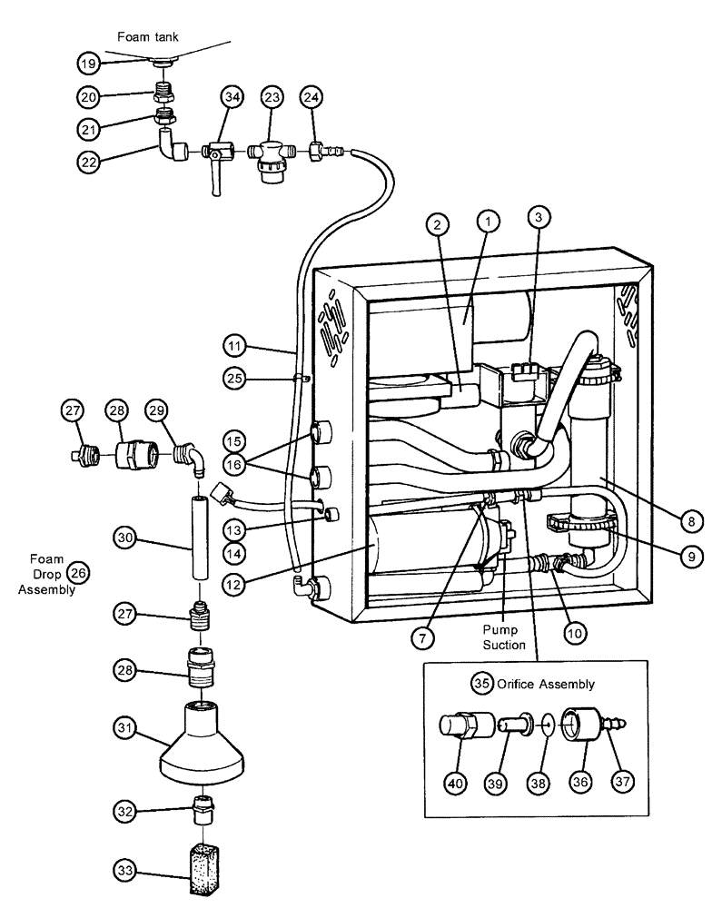 Схема запчастей Case IH PATRIOT 150 - (09-001) - FOAM MARKER - HIGH VOLUME Liquid Plumbing