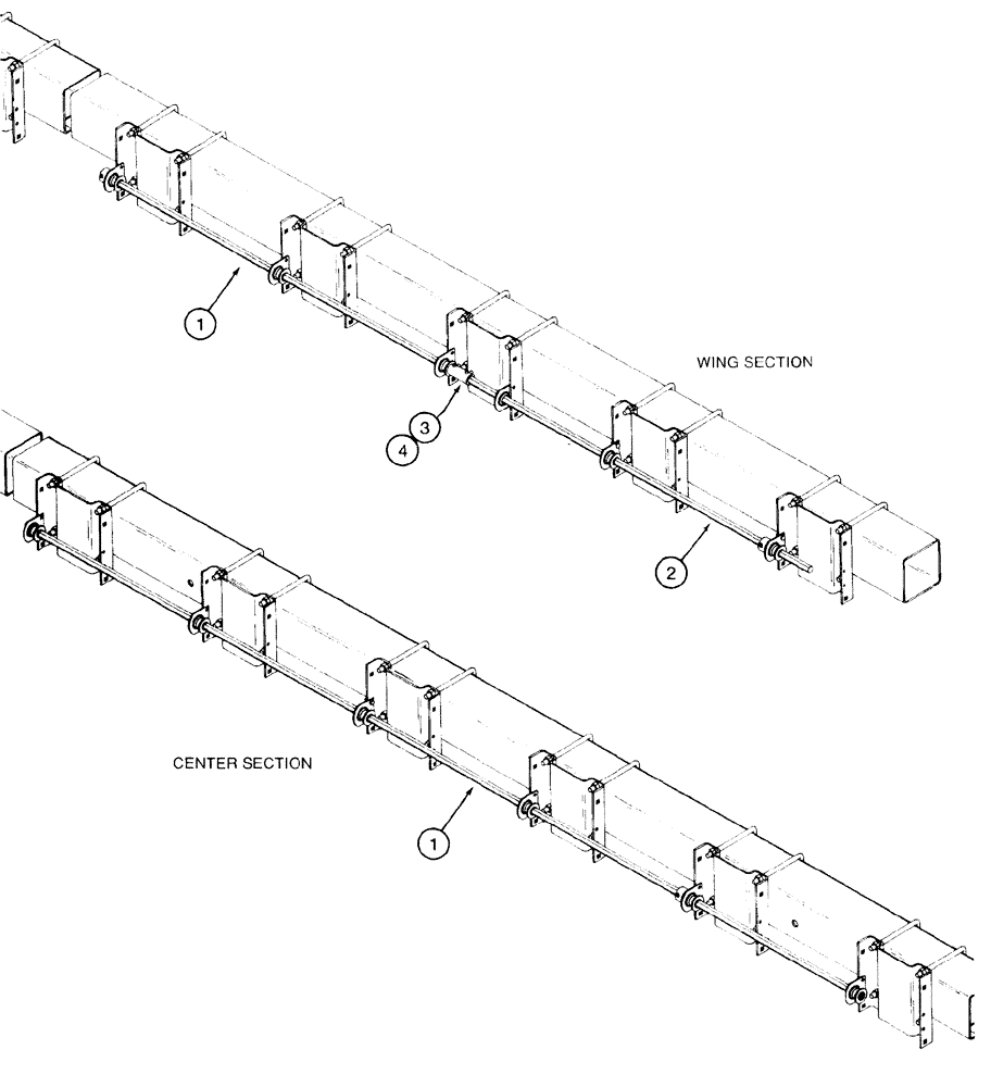 Схема запчастей Case IH 955 - (9B-80) - CHEMICAL DRIVE SHAFTS, AFS, 16 ROW NARROW (09) - CHASSIS/ATTACHMENTS