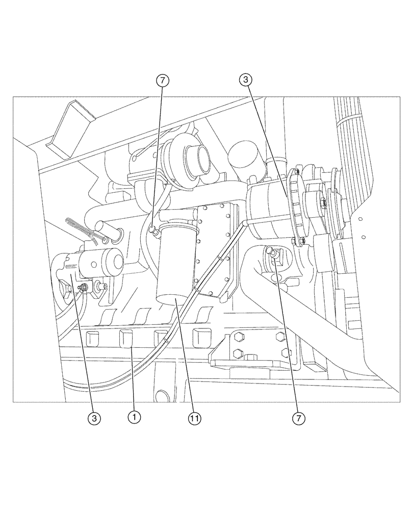 Схема запчастей Case IH SPX4260 - (03-002[01]) - ENGINE GROUP (01) - ENGINE