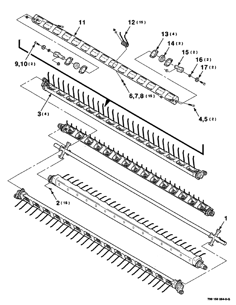 Схема запчастей Case IH RS551 - (3-06) - PICKUP ROTOR ASSEMBLY Pickup