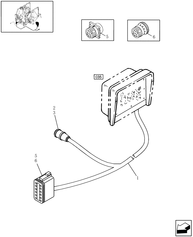 Схема запчастей Case IH RBX461 - (036[2]) - WIRE HARNESS, ELECTRIC TWINE WRAP, OPERATOR PANEL (55) - ELECTRICAL SYSTEMS