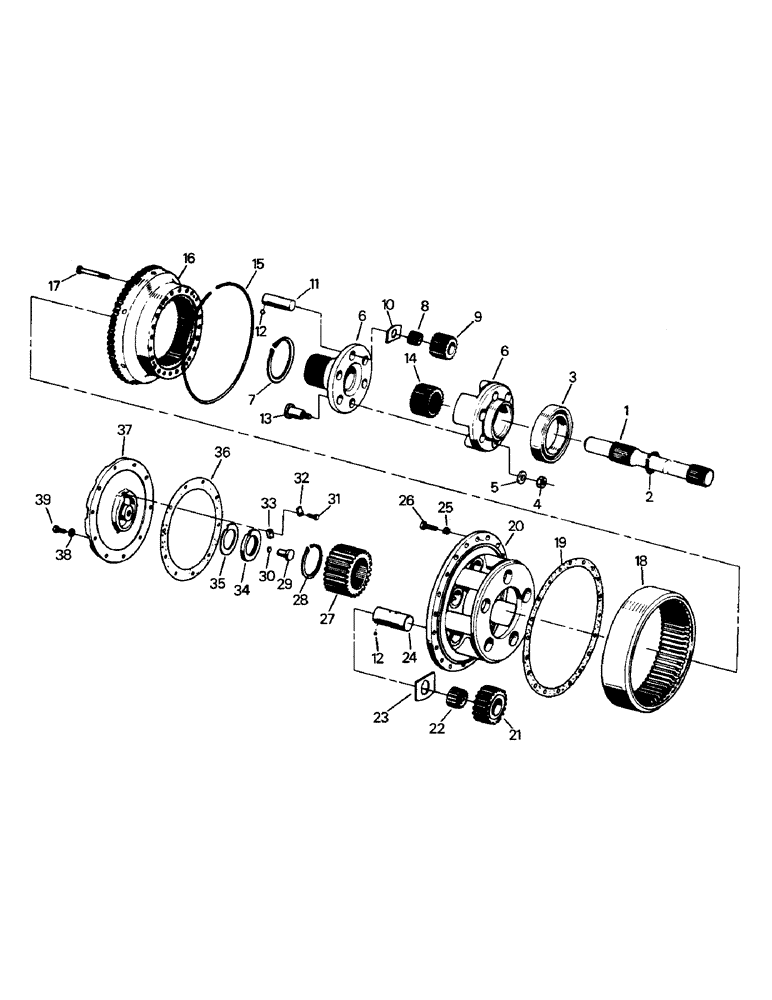 Схема запчастей Case IH PTA280 - (04-90) - K-598.00/10 PLANETARY ASSEMBLY (04) - Drive Train