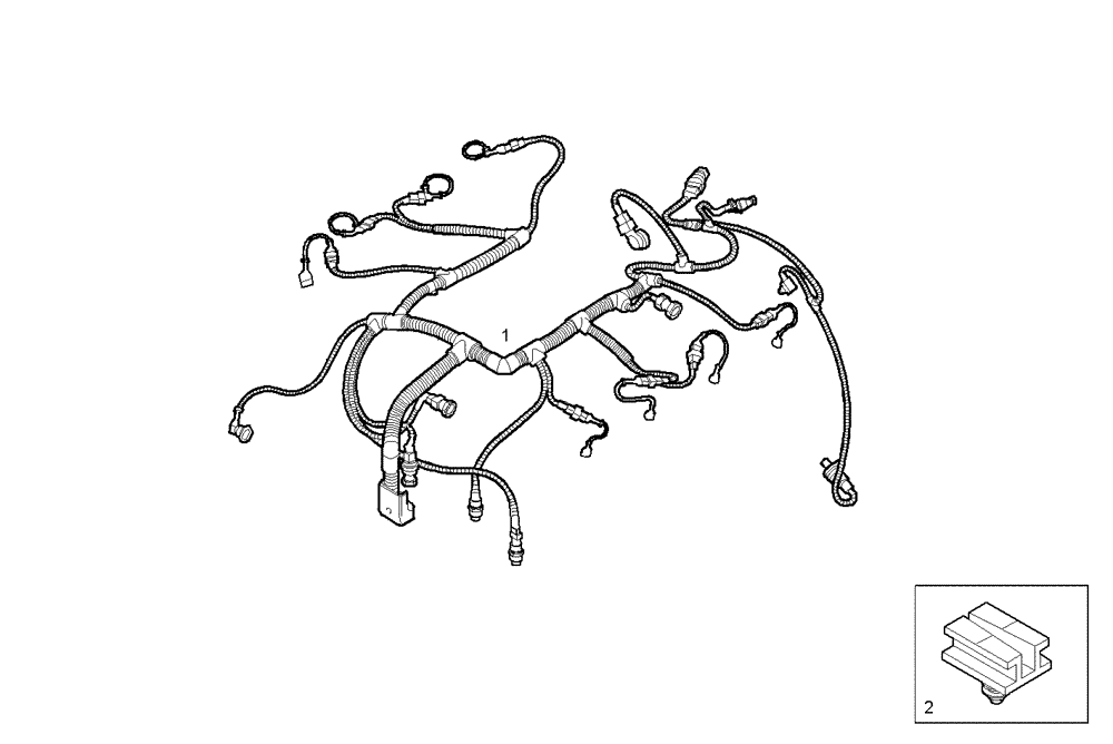 Схема запчастей Case IH FVAE2884X B200 - (1730.004) - ENGINE CABLE 