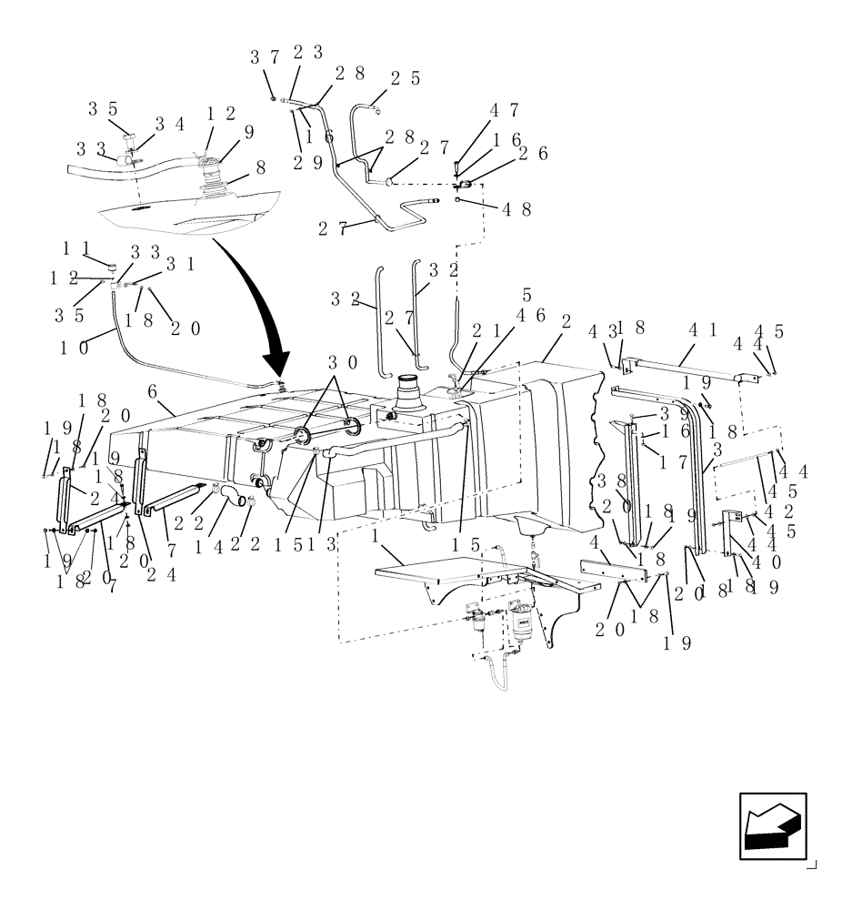 Схема запчастей Case IH 7010 - (10.246.03[03]) - FUEL SYSTEM - 8010 (10) - ENGINE