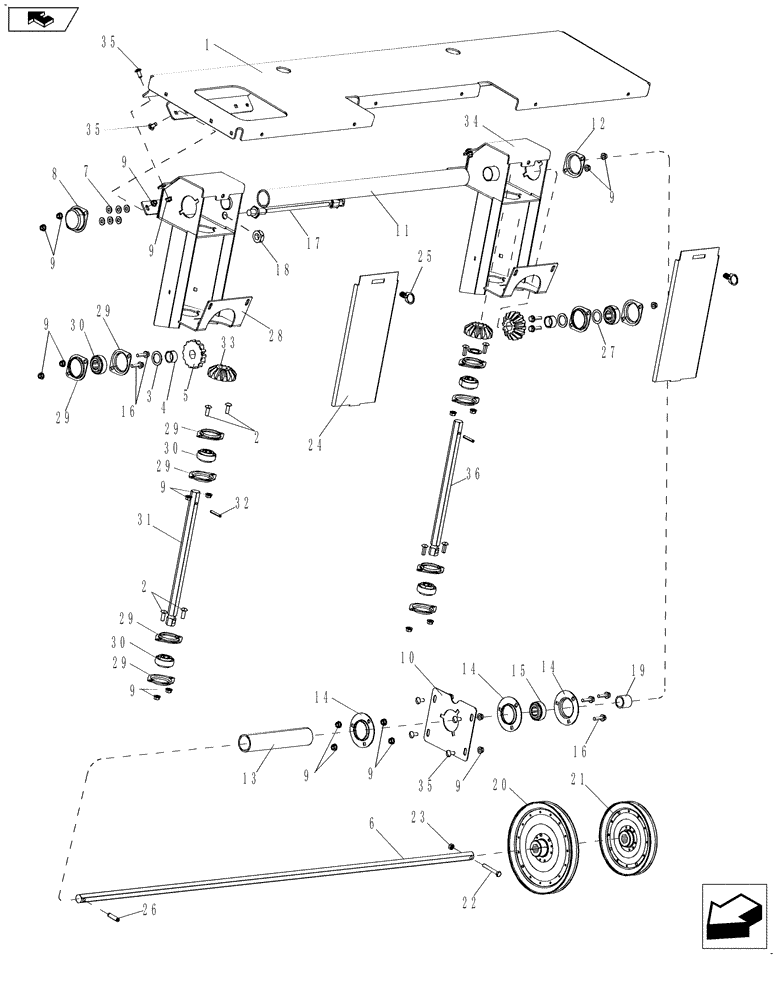 Схема запчастей Case IH 5088 - (74.135.08) - CHAFF SPREADER - DRIVE (74) - CLEANING