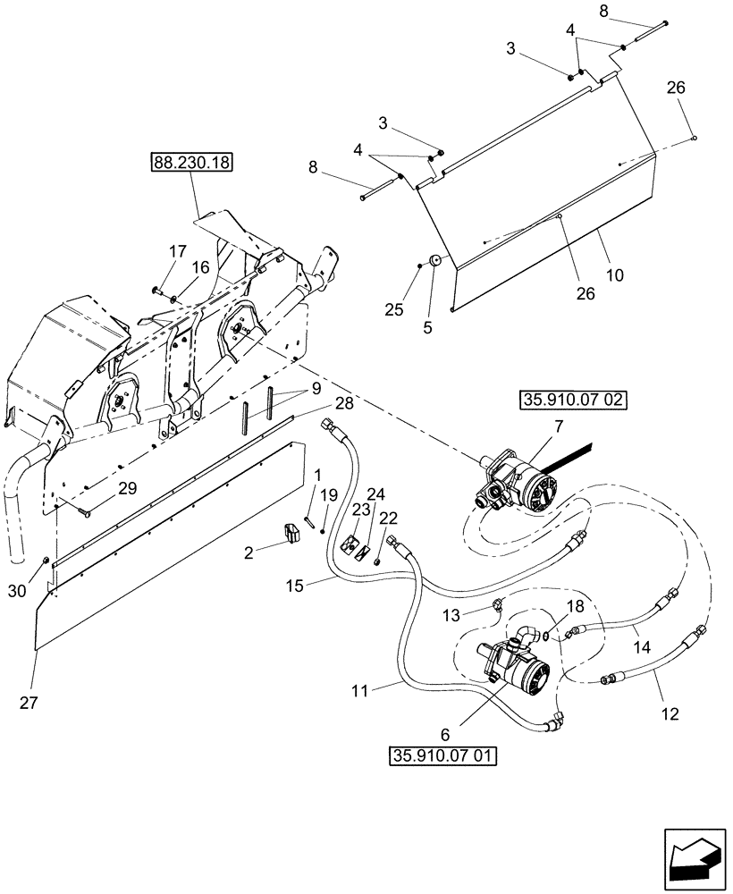 Схема запчастей Case IH 7120 - (35.796.01) - SPREADER, UPPER (35) - HYDRAULIC SYSTEMS