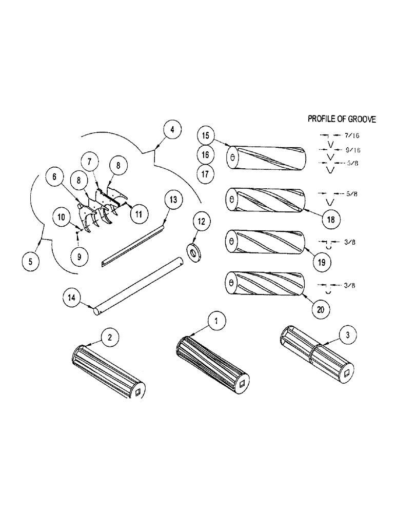 Схема запчастей Case IH 2400 - (E26) - METERING ROLL ASSEMBLIES 