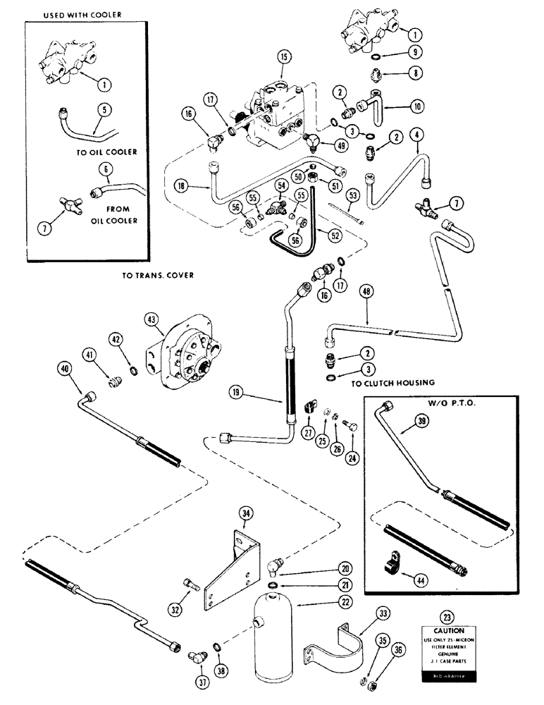 Схема запчастей Case IH 870 - (115C) - HYDROSTATIC STEERING SYSTEM, WITH POWER BRAKES, MECHANICAL SHIFT, 1ST USED TRAC. SER. NO. 8675001 (05) - STEERING