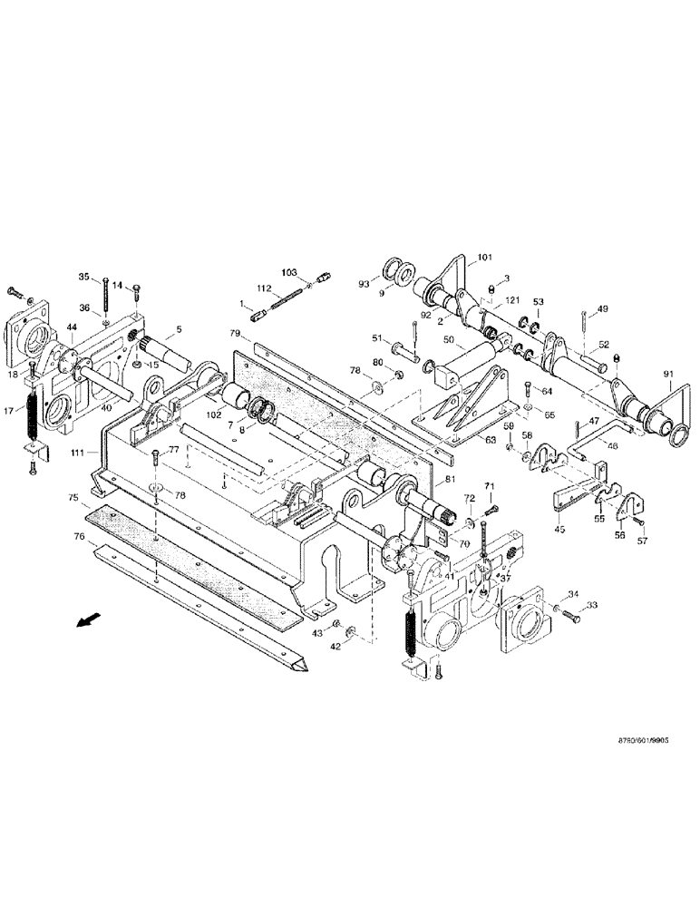 Схема запчастей Case IH 8790 - (123) - CRACKER, HOUSING (60) - PRODUCT FEEDING