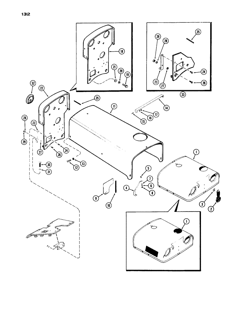 Схема запчастей Case IH 1030 - (132) - SHEET METAL (09) - CHASSIS