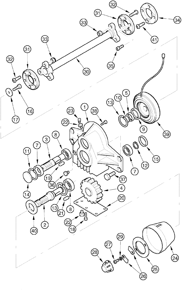 Схема запчастей Case IH CX50 - (06-39) - FRONT P.T.O. (06) - POWER TRAIN