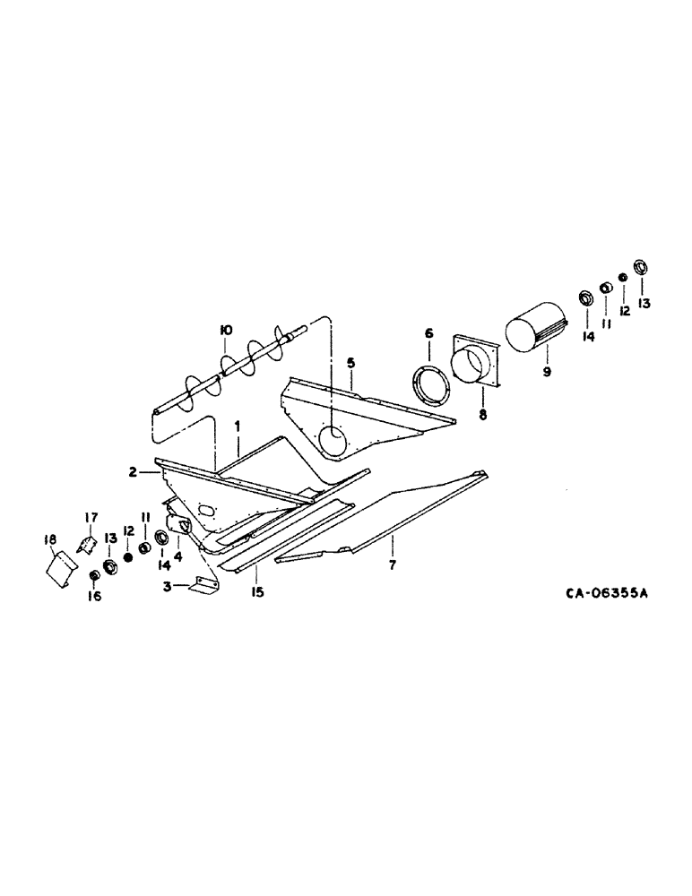 Схема запчастей Case IH 1460 - (25-04) - GRAIN AND TAILINGS ELEVATORS, GRAIN AUGER TROUGH Elevators