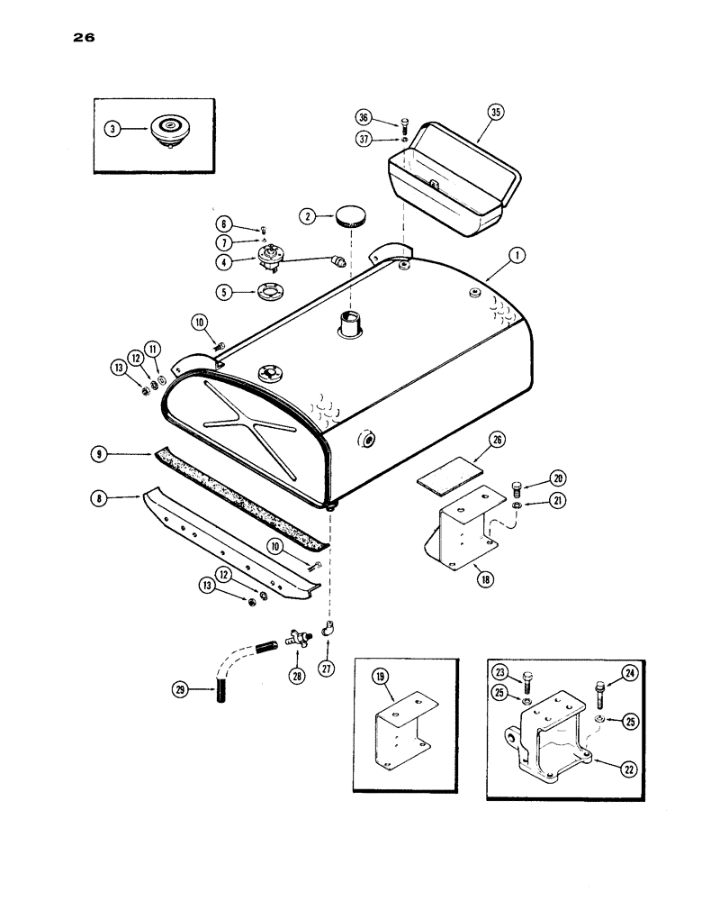 Схема запчастей Case IH 1030 - (026) - FUEL TANK (03) - FUEL SYSTEM