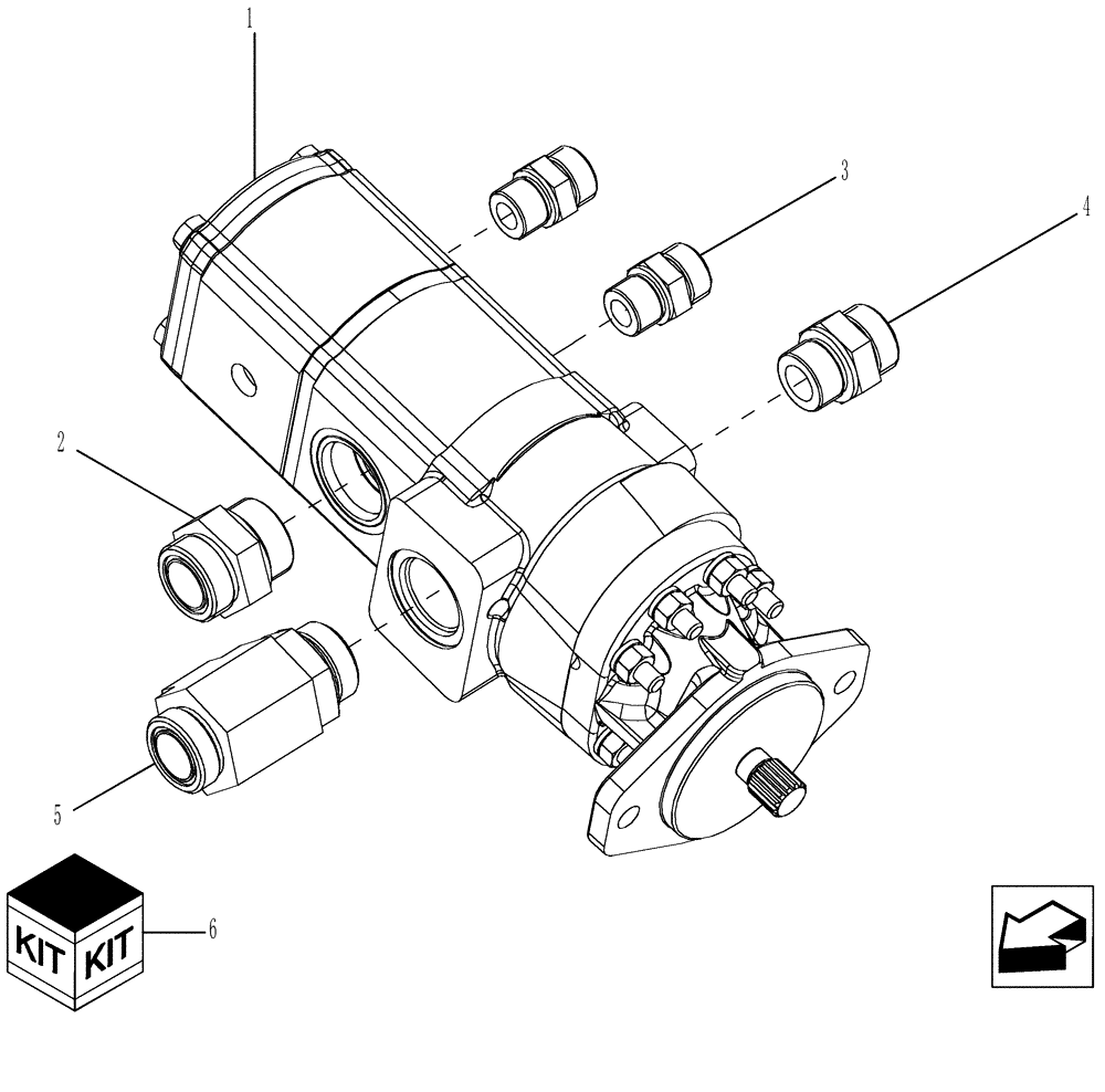 Схема запчастей Case IH 8230 - (35.220.03[02]) - PUMP, TRIPLE GEAR (35) - HYDRAULIC SYSTEMS