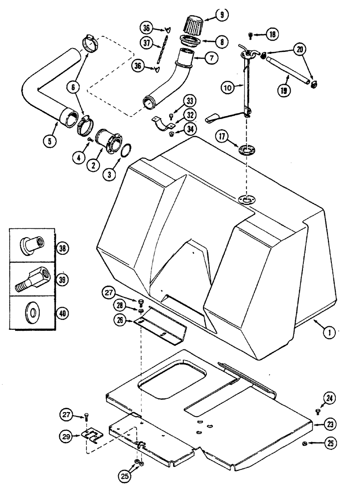 Схема запчастей Case IH 7230 - (3-054) - MAIN FUEL TANK (03) - FUEL SYSTEM