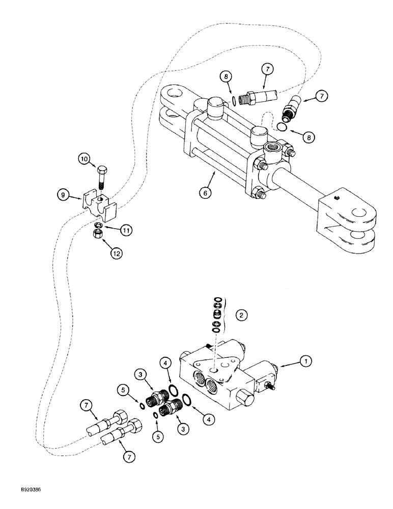 Схема запчастей Case IH 1660 - (08-01) - HYDRAULIC CIRCUIT, FOR 1600 COMBINES (08) - HYDRAULICS