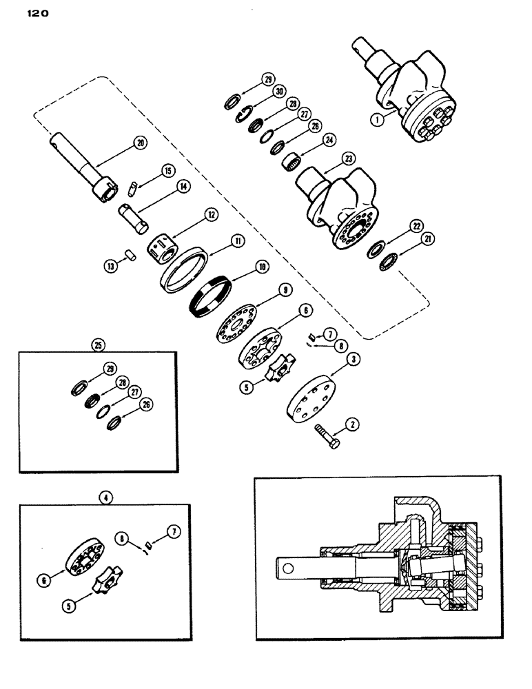 Схема запчастей Case IH 970 - (120) - STEERING HAND PUMP (05) - STEERING