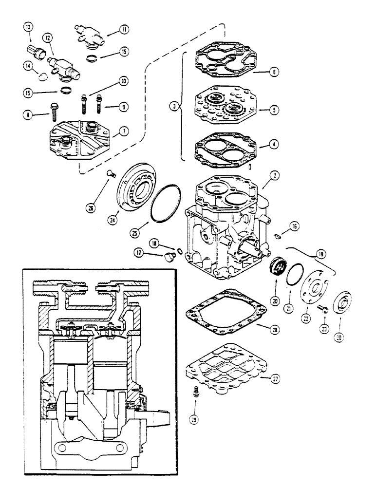 Схема запчастей Case IH 1175 - (336) - YORK COMPRESSOR (09) - CHASSIS