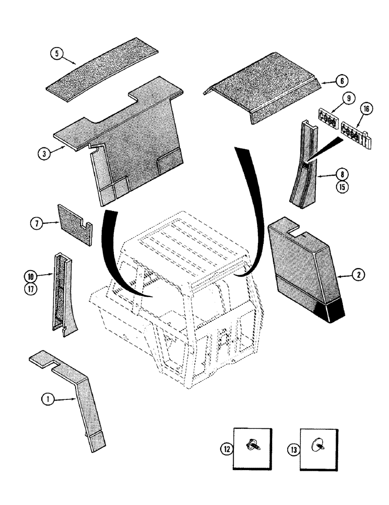 Схема запчастей Case IH 2096 - (9-426) - CAB, ACOUSTICAL COVERS (09) - CHASSIS/ATTACHMENTS