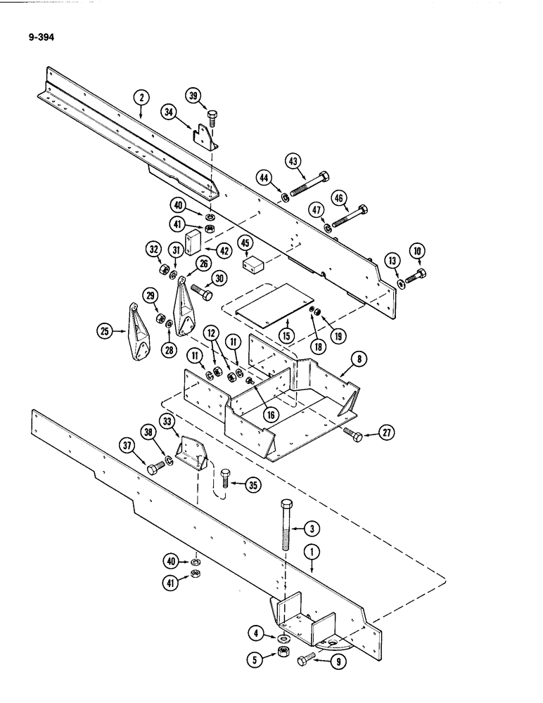 Схема запчастей Case IH 4494 - (9-394) - CHASSIS (09) - CHASSIS/ATTACHMENTS