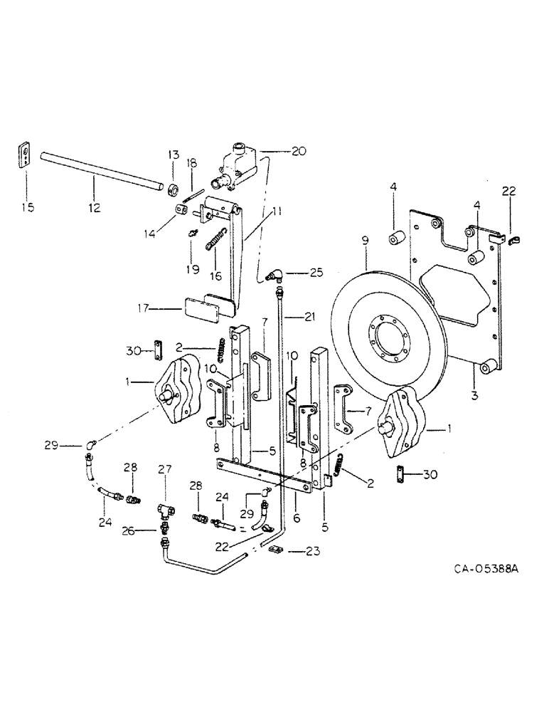 Схема запчастей Case IH 4366 - (04-03) - BRAKES, MASTER BRAKE & CONTROLS, TRACTORS W/DUAL CALIPER BRAKE SYSTEM (5.1) - BRAKES