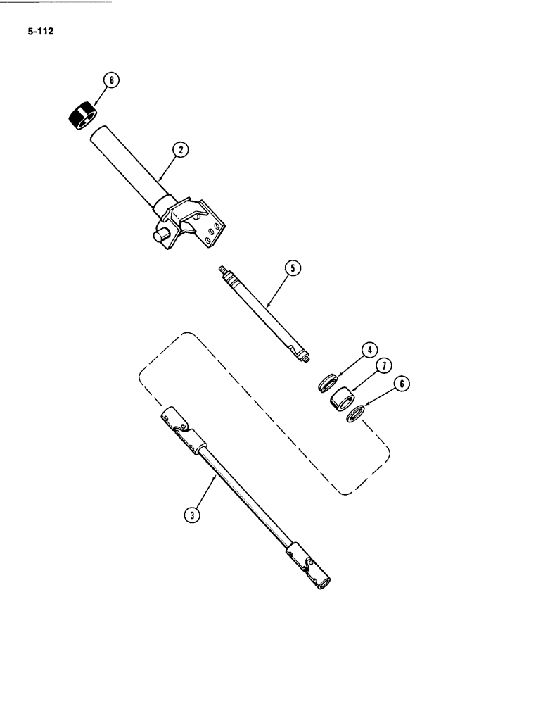 Схема запчастей Case IH 4494 - (5-112) - STEERING COLUMN (05) - STEERING