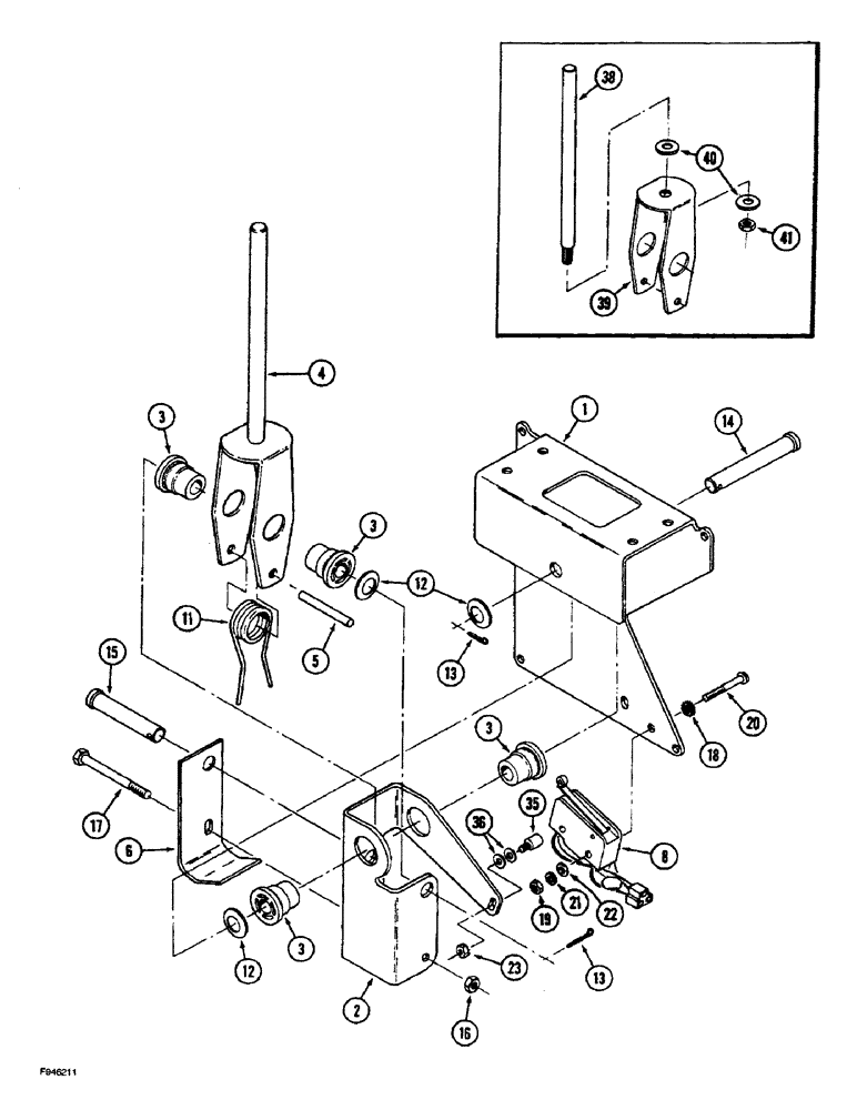 Схема запчастей Case IH 9270 - (6-062) - TRANSMISSION SHIFT CONTROLS MODE CONTROL ASSEMBLY POWER SHIFT TRACTOR (06) - POWER TRAIN