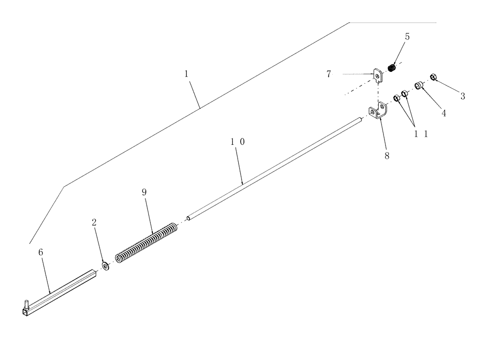 Схема запчастей Case IH DHX182 - (20.02.02[1]) - ADJUSTER TUBE, LONG (12) - MAIN FRAME