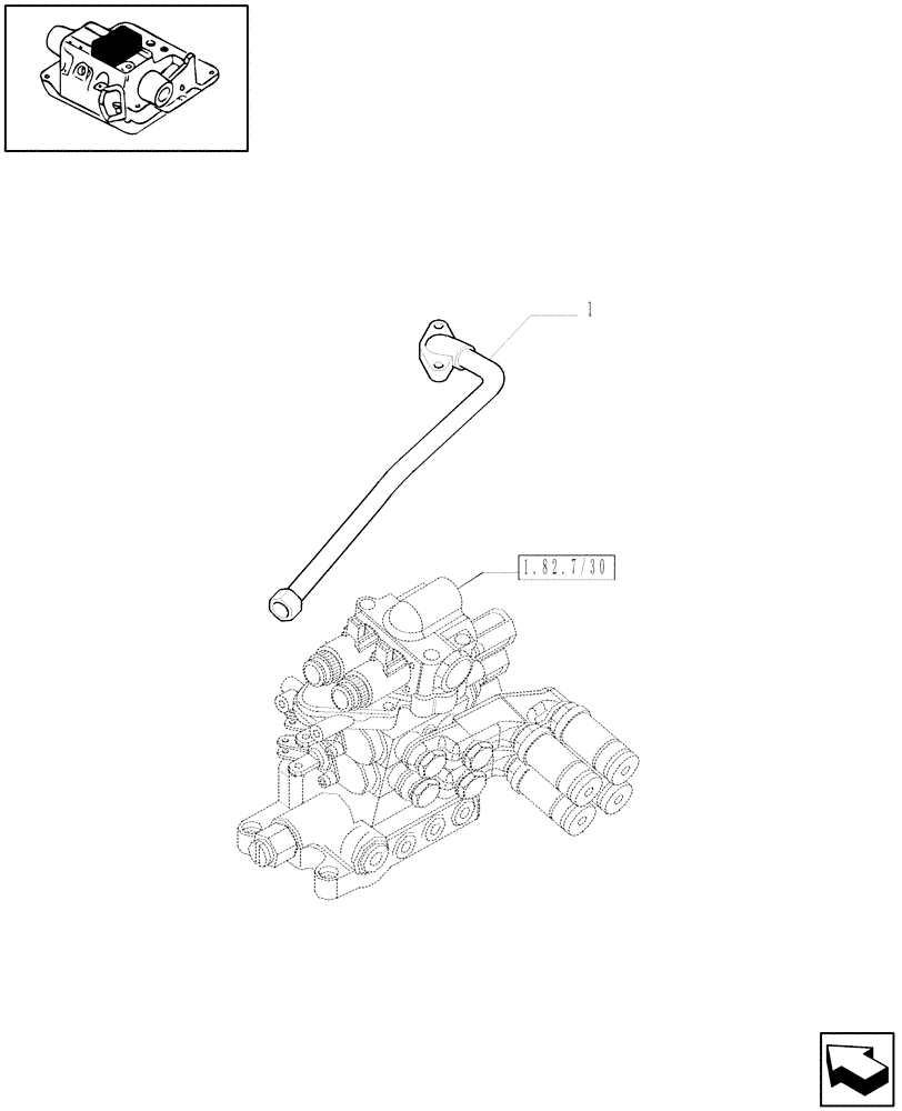 Схема запчастей Case IH MAXXUM 110 - (1.82.1/10) - 2 REMOTE CONTROL VALVES FOR 63L/MIN FD PUMP AND MDC - REMOTES AND RELATIVE PARTS (VAR.330844) (07) - HYDRAULIC SYSTEM