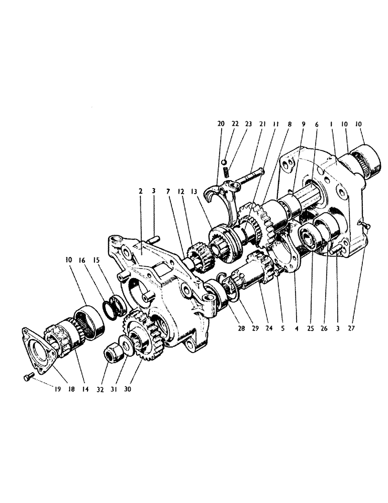 Схема запчастей Case IH 990B - (27A) - TWELVE-SPEED GEARBOX, 990 LIVEDRIVE TRACTOR, OPTIONAL EXTRA Gearbox