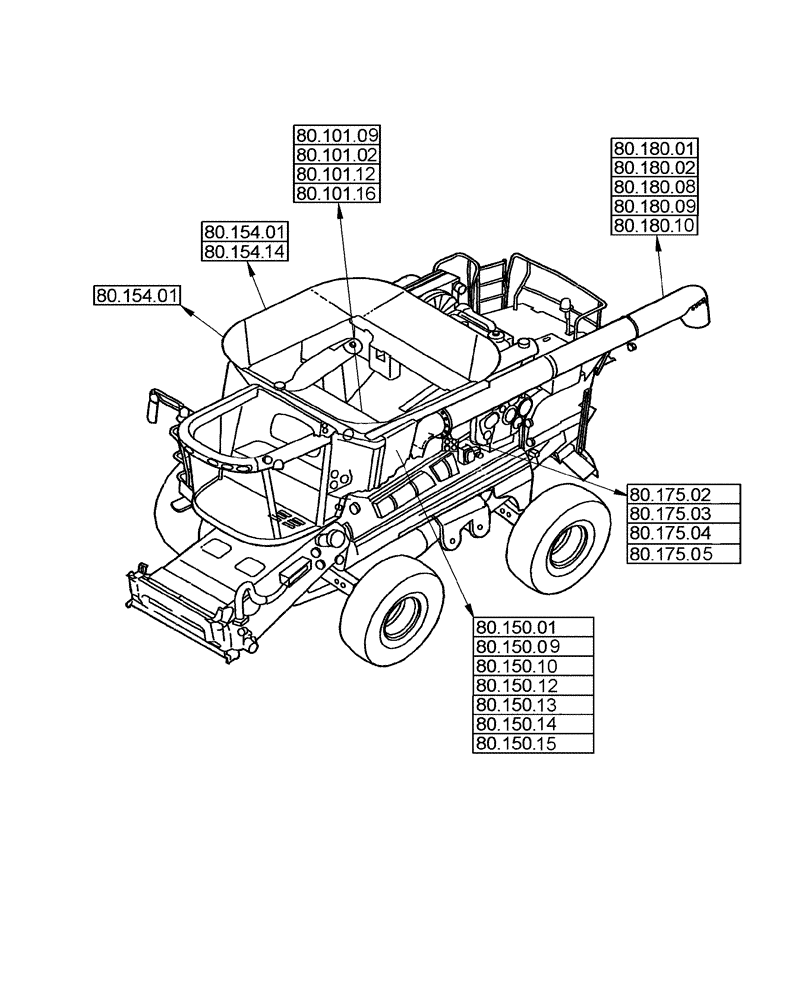 Схема запчастей Case IH 2577 - (00.000.80) - PICTORIAL INDEX - GRAIN STORAGE (00) - GENERAL & PICTORIAL INDEX