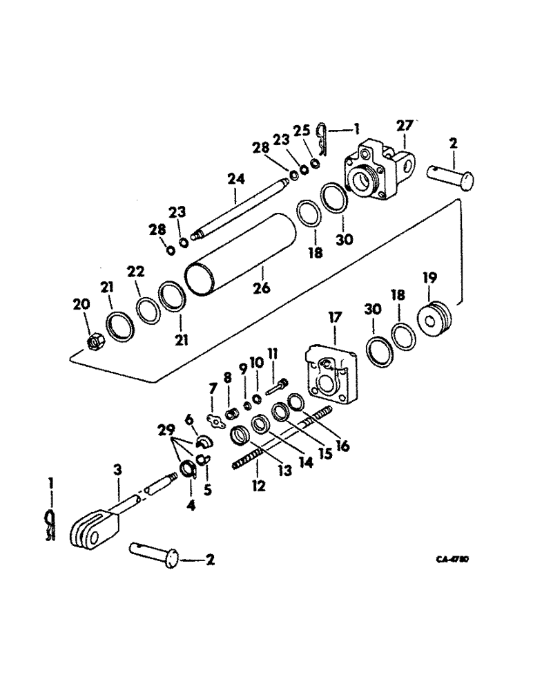 Схема запчастей Case IH 45 - (C-23) - REMOTE CONTROL HYDRAULIC CYLINDER 