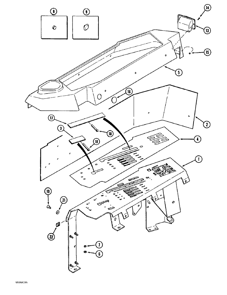 Схема запчастей Case IH 9310 - (9-074) - ROPS CONTROL CONSOLE (09) - CHASSIS/ATTACHMENTS