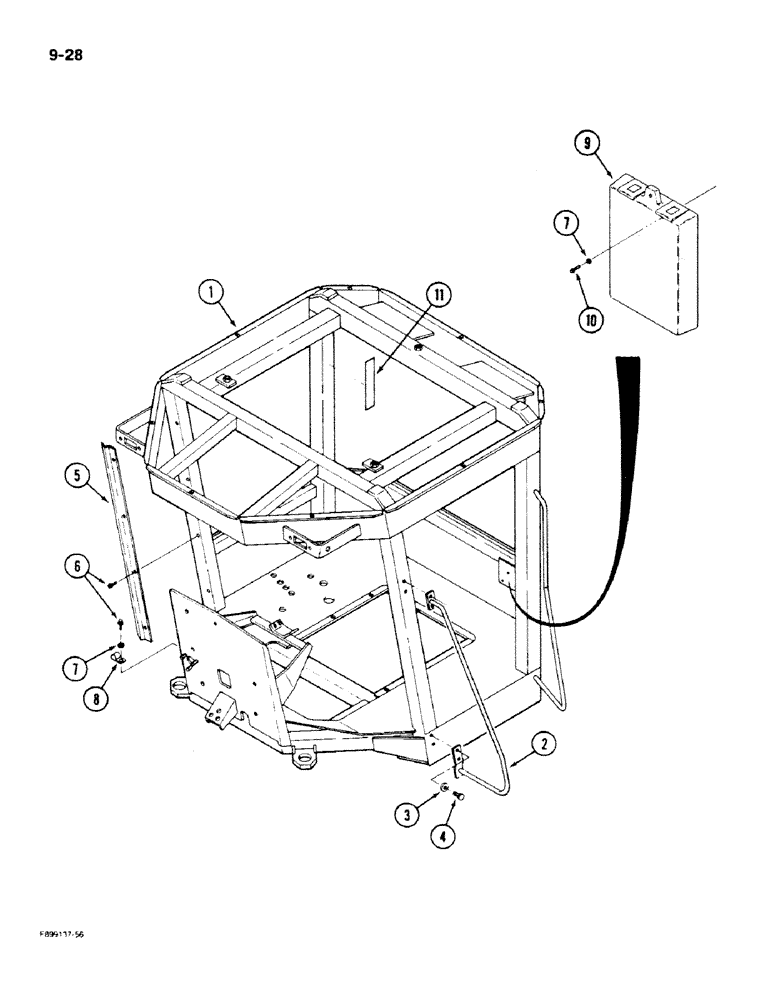 Схема запчастей Case IH 9180 - (9-28) - ROPS (09) - CHASSIS/ATTACHMENTS