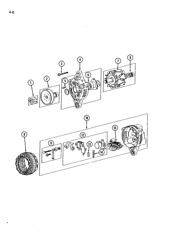 Схема запчастей Case IH 1120 - (4-06) - ALTERNATOR ASSEMBLY (04) - ELECTRICAL SYSTEMS