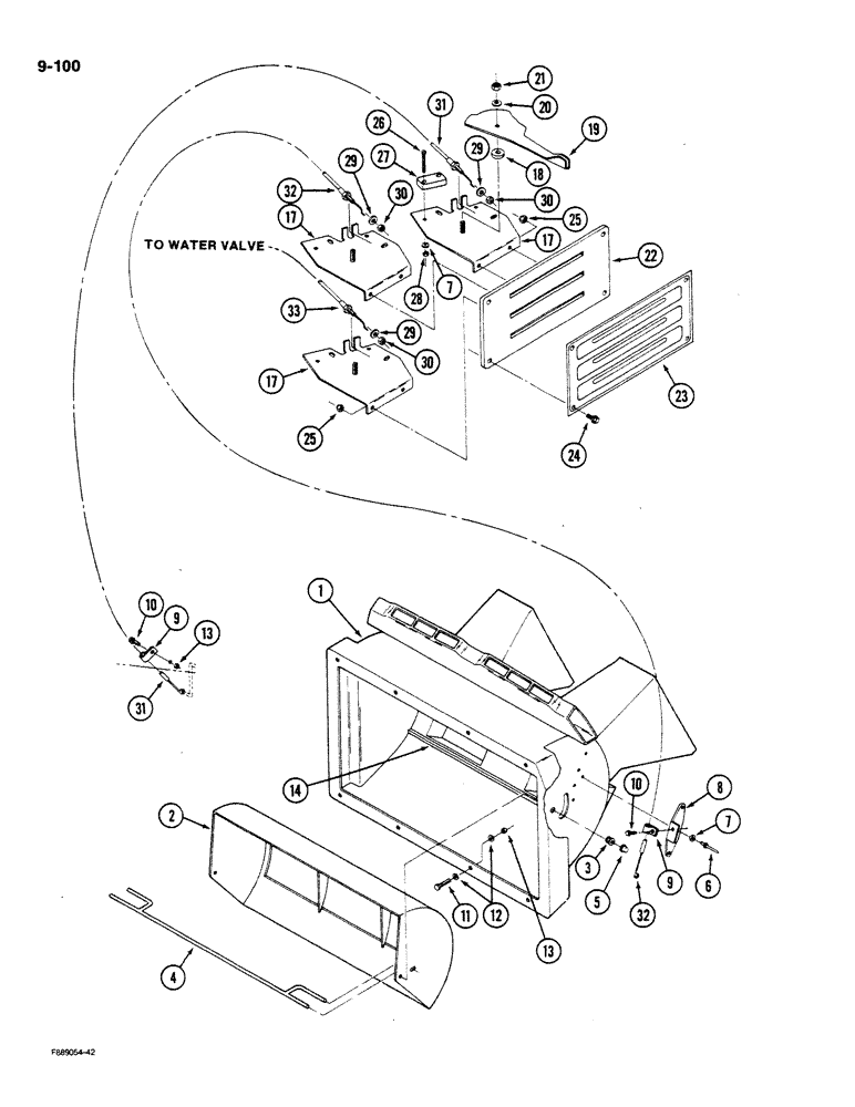 Схема запчастей Case IH STEIGER - (9-100) - AIR CONDITIONER AND HEATER, CONTROLS AND AIR PLENUM, CAB (09) - CHASSIS/ATTACHMENTS