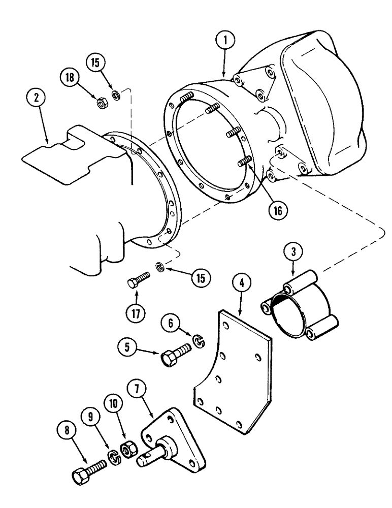 Схема запчастей Case IH 1290 - (E-04) - REDUCTION HOUSING SUPPORT AND BRACKETS, LOW PROFILE SPECIAL (05) - REAR AXLE