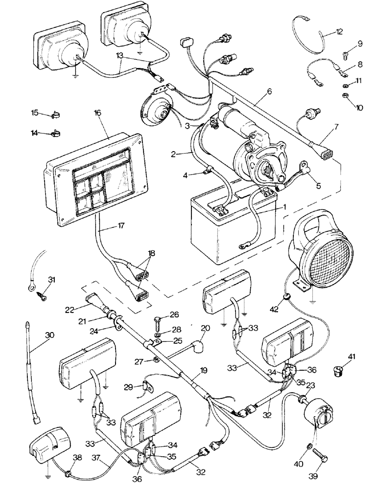 Схема запчастей Case IH 1290 - (S-10) - ELECTRICAL WIRING (06) - ELECTRICAL SYSTEMS