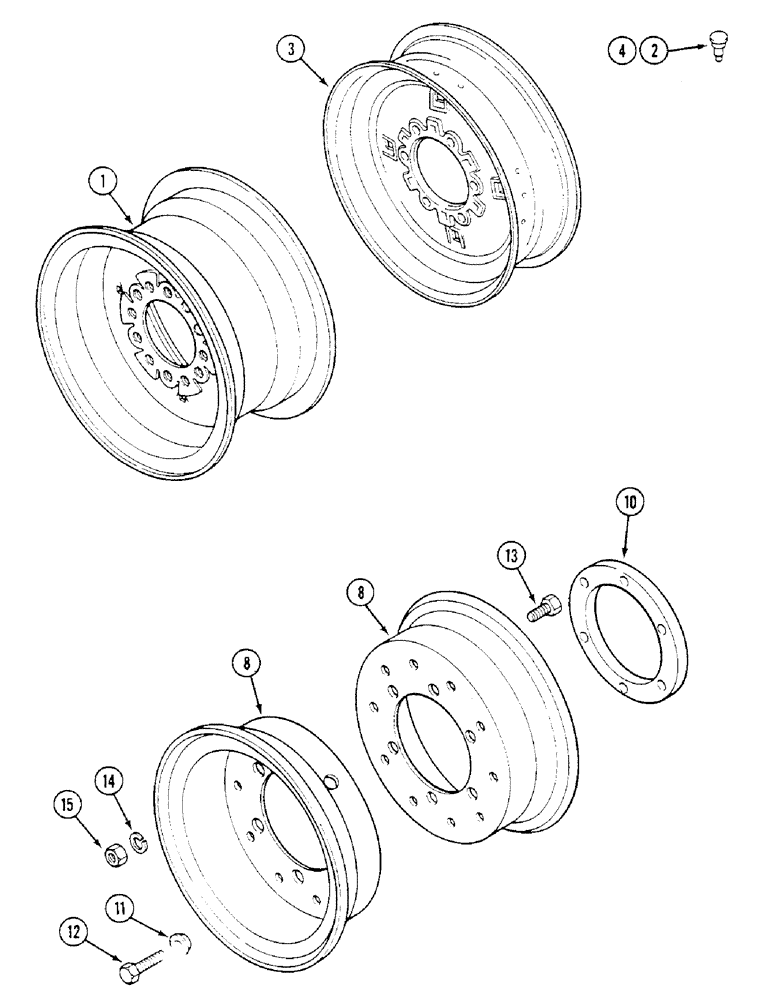 Схема запчастей Case IH 1294 - (5-108) - FRONT WHEELS, LOW PROFILE SPECIAL (05) - STEERING