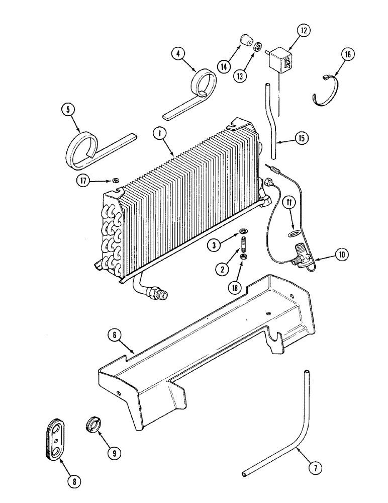 Схема запчастей Case IH 1494 - (9-474) - AIR CONDITIONER EVAPORATOR, TRACTORS WITH CAB (09) - CHASSIS/ATTACHMENTS