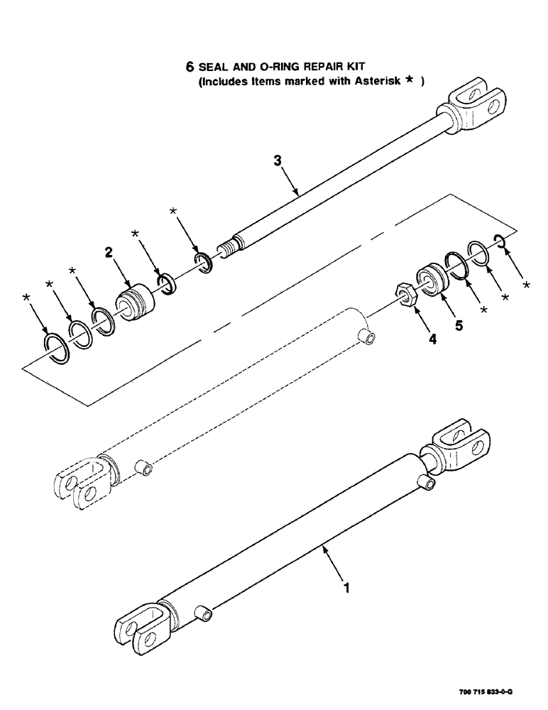 Схема запчастей Case IH RS451 - (8-10) - HYD. CYL. ASSY., TAILGATE, W/O MESH WRAP, 700715833 HYD. CYL. ASSY. COMPLETE, 2" BORE X 20" STROKE (07) - HYDRAULICS