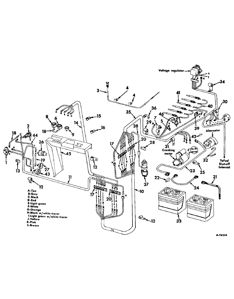 Схема запчастей Case IH 503 - (415 ) - ELECTRICAL SYSTEM, WIRING DIAGRAM, COMBINE SERIAL NO. 3251 & ABOVE (55) - ELECTRICAL SYSTEMS