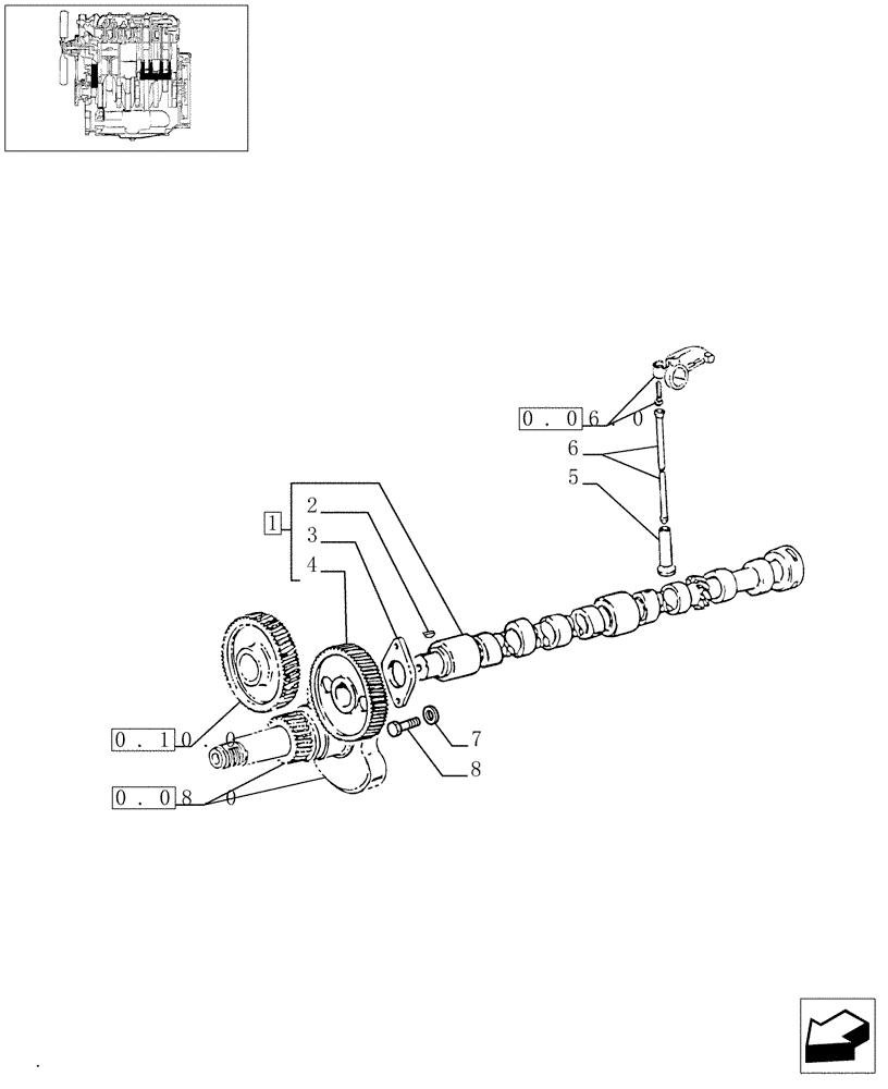 Схема запчастей Case IH 8045.06.406 - (0.12.0) - ENGINE, CAMSHAFT AND RELATED PARTS (4768848) 