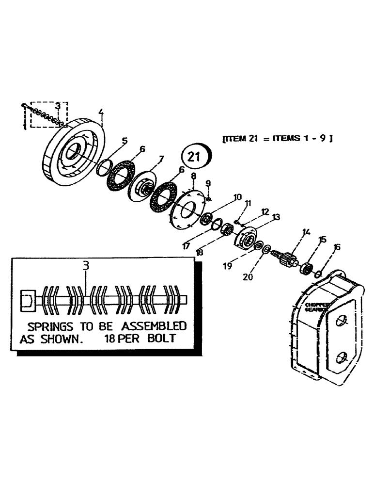 Схема запчастей Case IH 7700 - (A06-02) - 12 INCH ROTARY CHOPPER FLYWHEEL AND GEARBOX Mainframe & Functioning Components