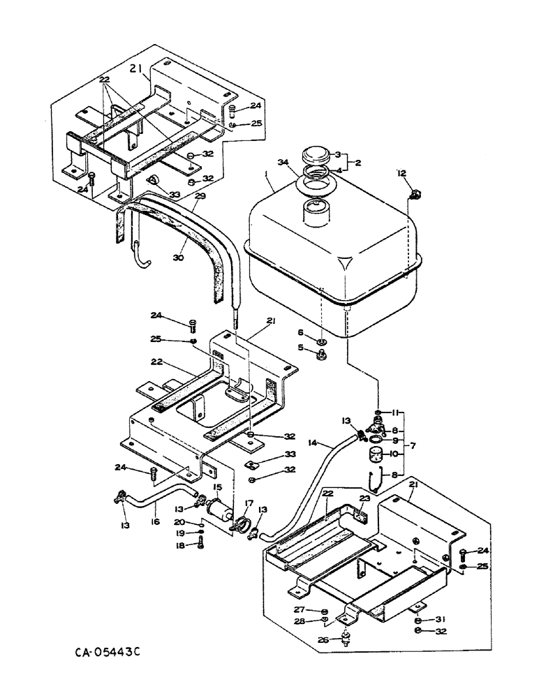 Схема запчастей Case IH 284 - (12-26) - POWER, GASOLINE ENGINE, MAZDA, FUEL TANK AND PIPING Power