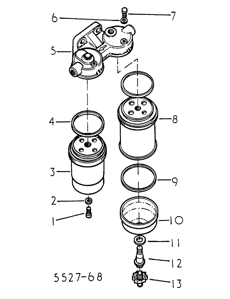 Схема запчастей Case IH 278 - (12-084) - TWIN FUEL FILTER, BOSCH, 318210 UP Power