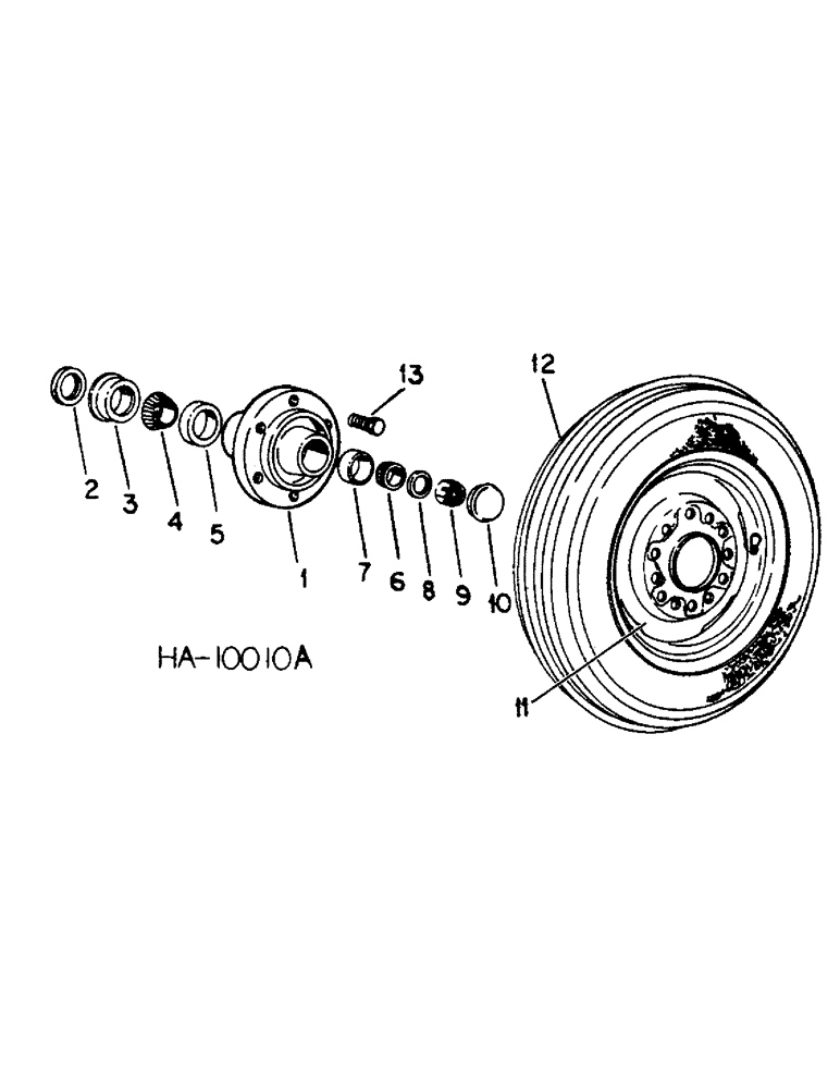 Схема запчастей Case IH 645 - (B-05) - 645 VIBRA CHISEL, TRAIL BEHIND, WHEEL AND HUB 