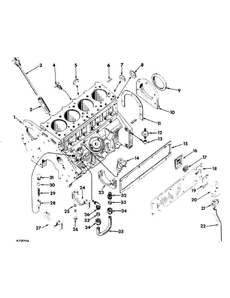 Схема запчастей Case IH 504 - (028) - DIESEL ENGINE, CRANKCASE AND RELATED PARTS (01) - ENGINE